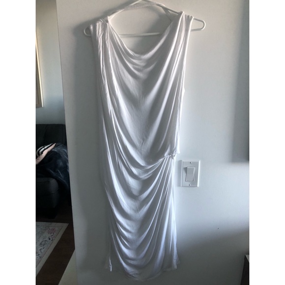 Helmut Lang White Crossover Draped Dress NWT - Picture 3 of 5